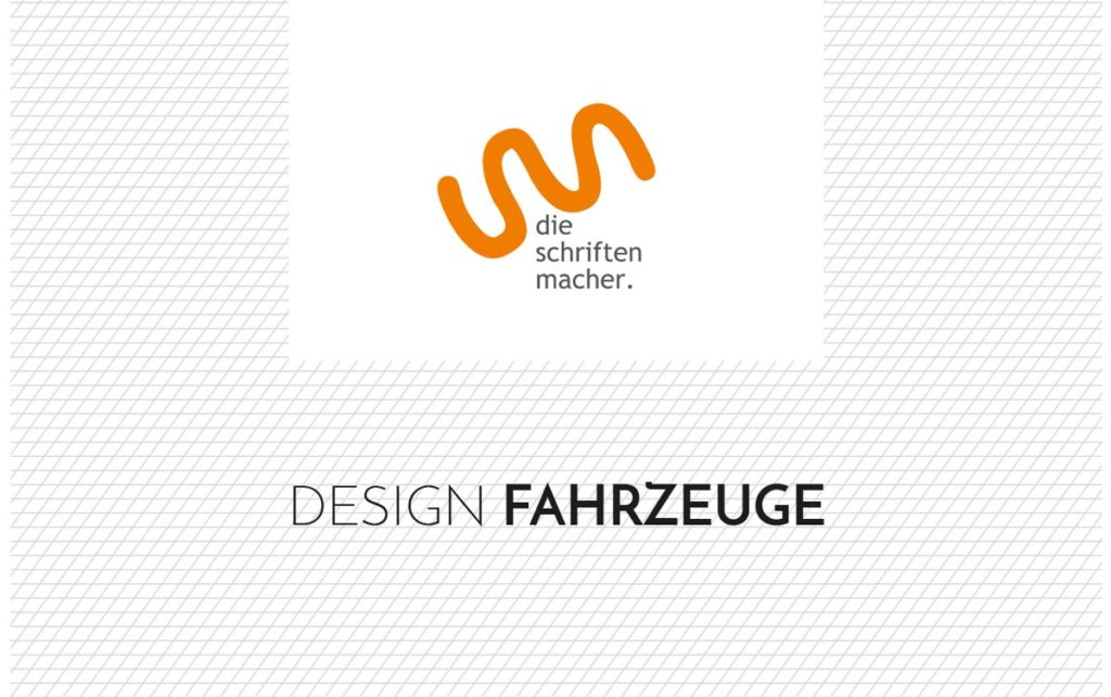 Schriftzug Designfahrzeuge