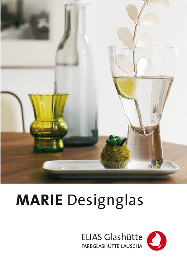 Flyer, Zertifikat Marie Designglas