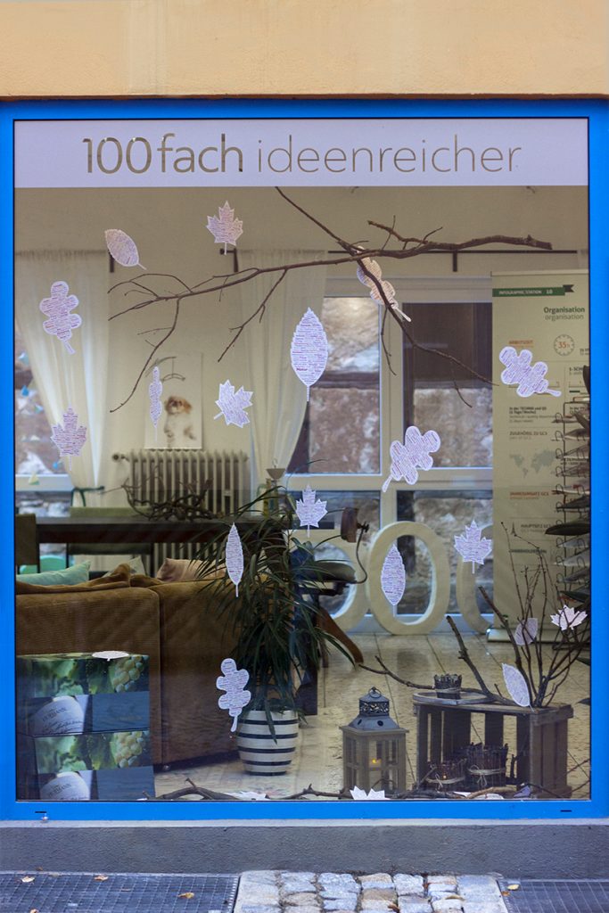 Herbstliches Schaufenster bei 100gbesser