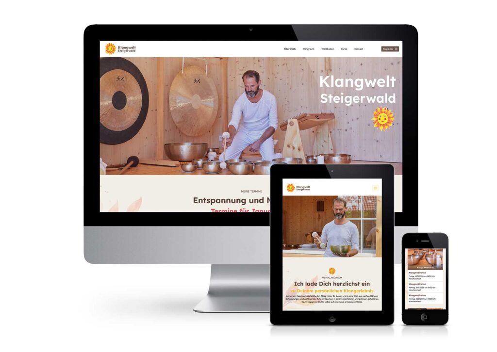 Website Klangwelt Steigerwald von Armin Nögel aus Münchsteinach