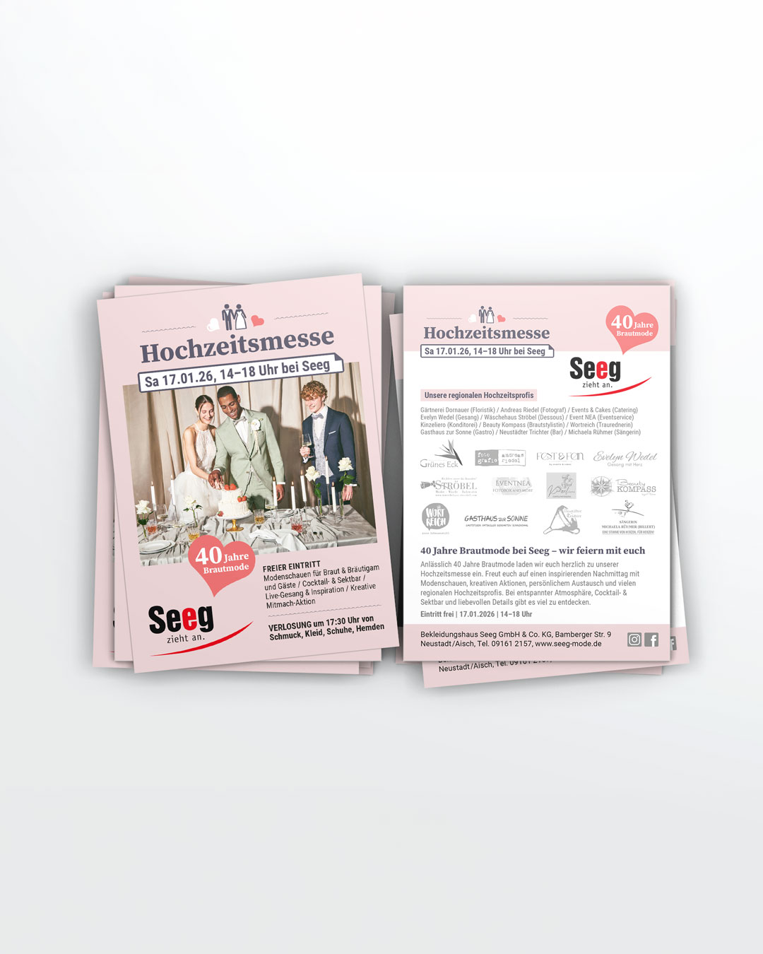 Flyer Bekleidungshaus Seeg Hochzeitsmesse Neustadt Aisch