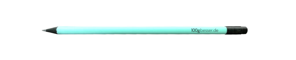 Bleistift in der 100gbesser Hausfarbe mint