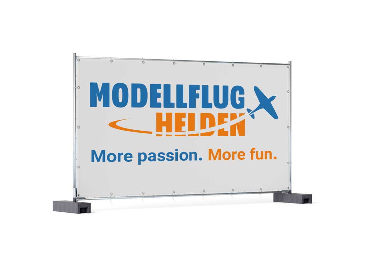 Bauzaunplane für Modellflughelden
