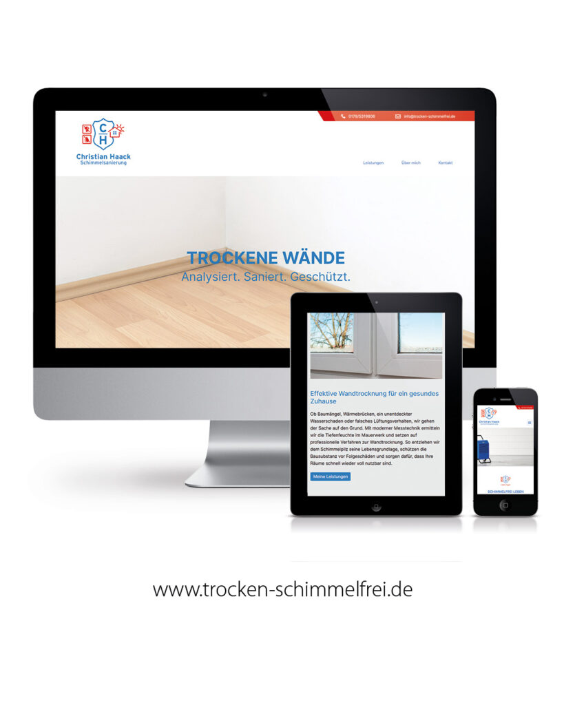Website für Christian Haack Schimmelsanierung, Schimmelfrei