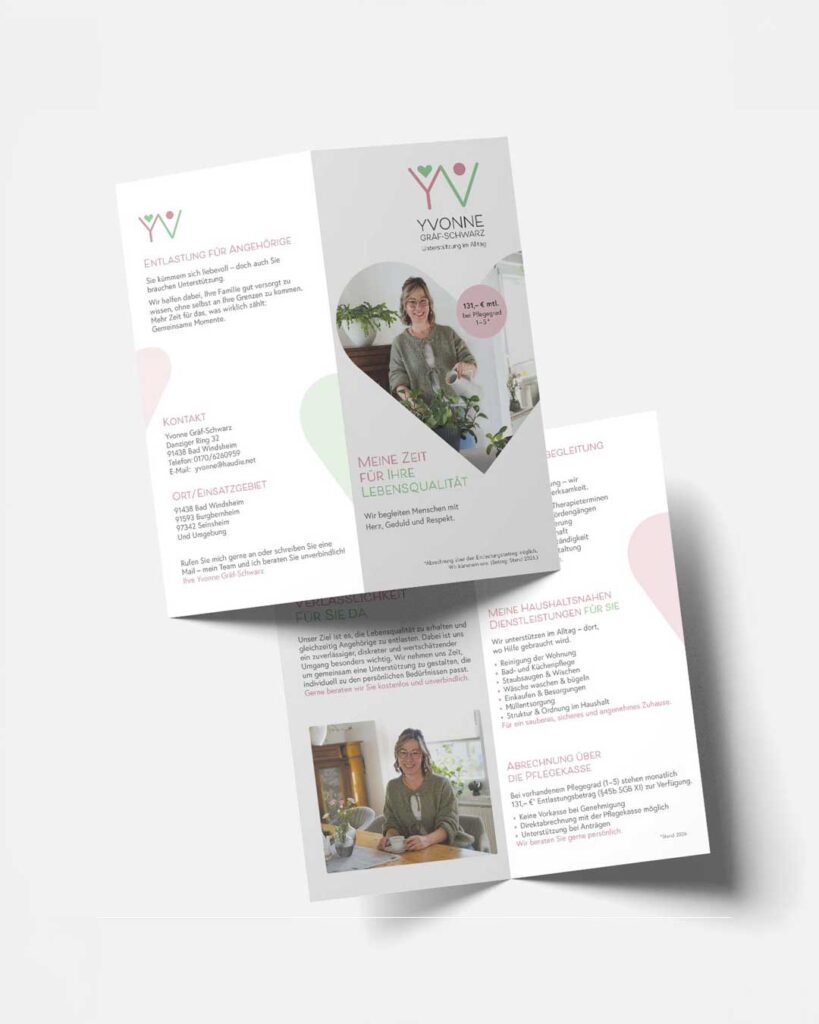 Flyer Yvonne Schwarz-Gräf haushaltsnahe Dienstleistungen