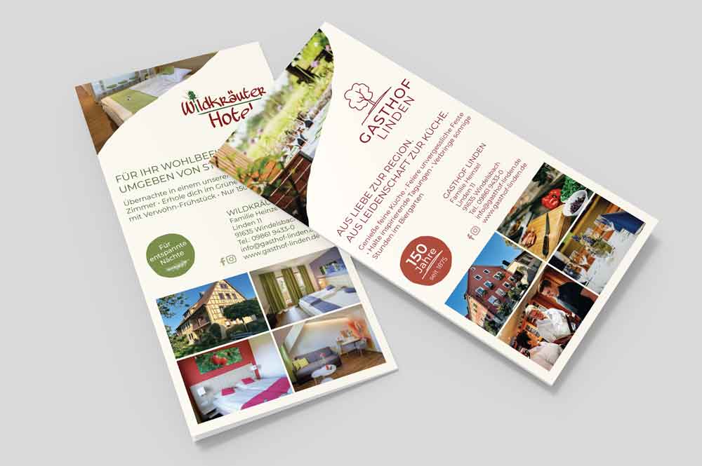 Flyer Gasthof Linden und Wildkräuter Hotel Gasthof Linden