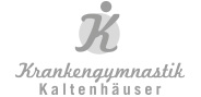 Logo "Krankengymnastik Kaltenhäuser" in Graustufen
