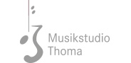 Logo "Musikstudio Thoma" in Graustufen