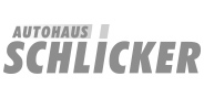 Logo "Autohaus Schlicker" in Graustufen