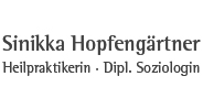 Logo "Sinikka Hopfengärtner Heilpraktikerin" in Graustufen