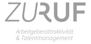 Logo "Zuruf" in Graustufen