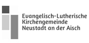 Logo "ev. Kirche Neustadt a.d.Aisch" in Graustufen