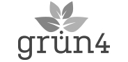 Logo "grün4" in Graustufen