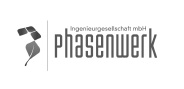 Logo "phasenwerk" in Graustufen